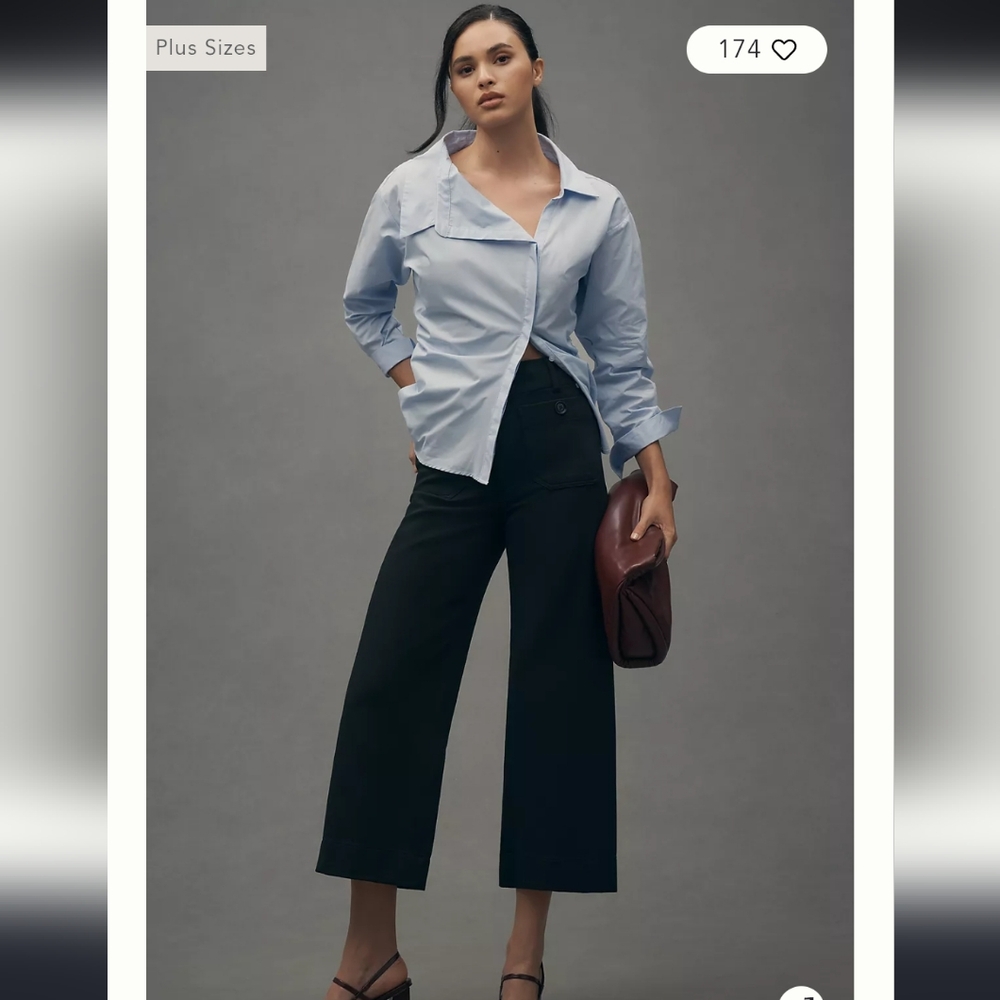 The Colette Cropped Wide-Leg Pants by Maeve: Knit Edition